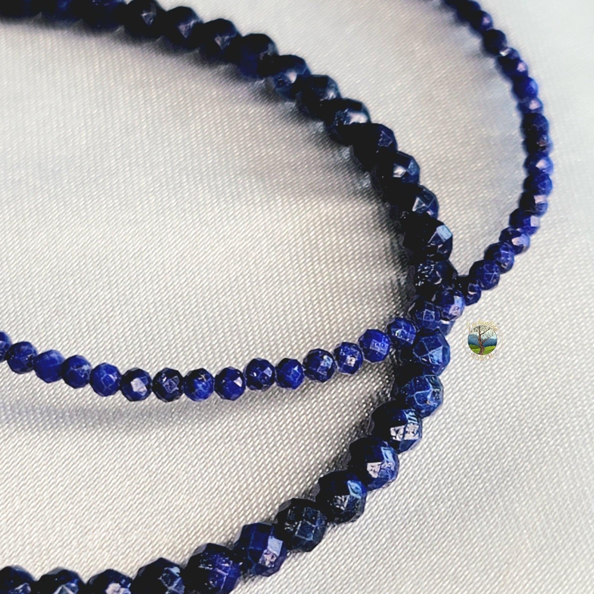 Lapis Lazuli Micro Faceted Bracelet for Confidence, Intuition and Power